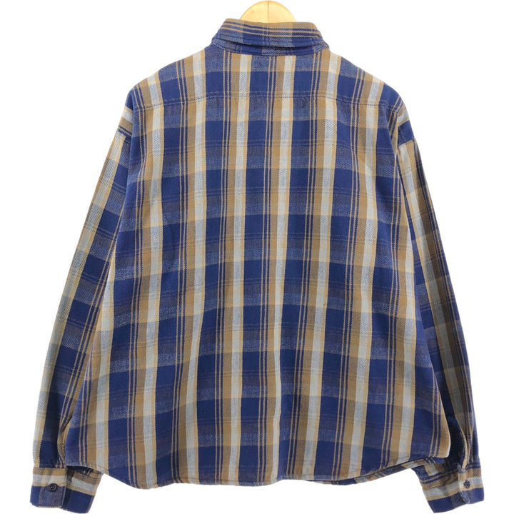 70s~80'S Five Brother Long Sleeve Heavy Flannel Check Shirt Made in USA Men's XL Vintage /eaa524055