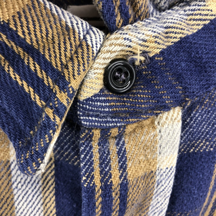 70s~80'S Five Brother Long Sleeve Heavy Flannel Check Shirt Made in USA Men's XL Vintage /eaa524055