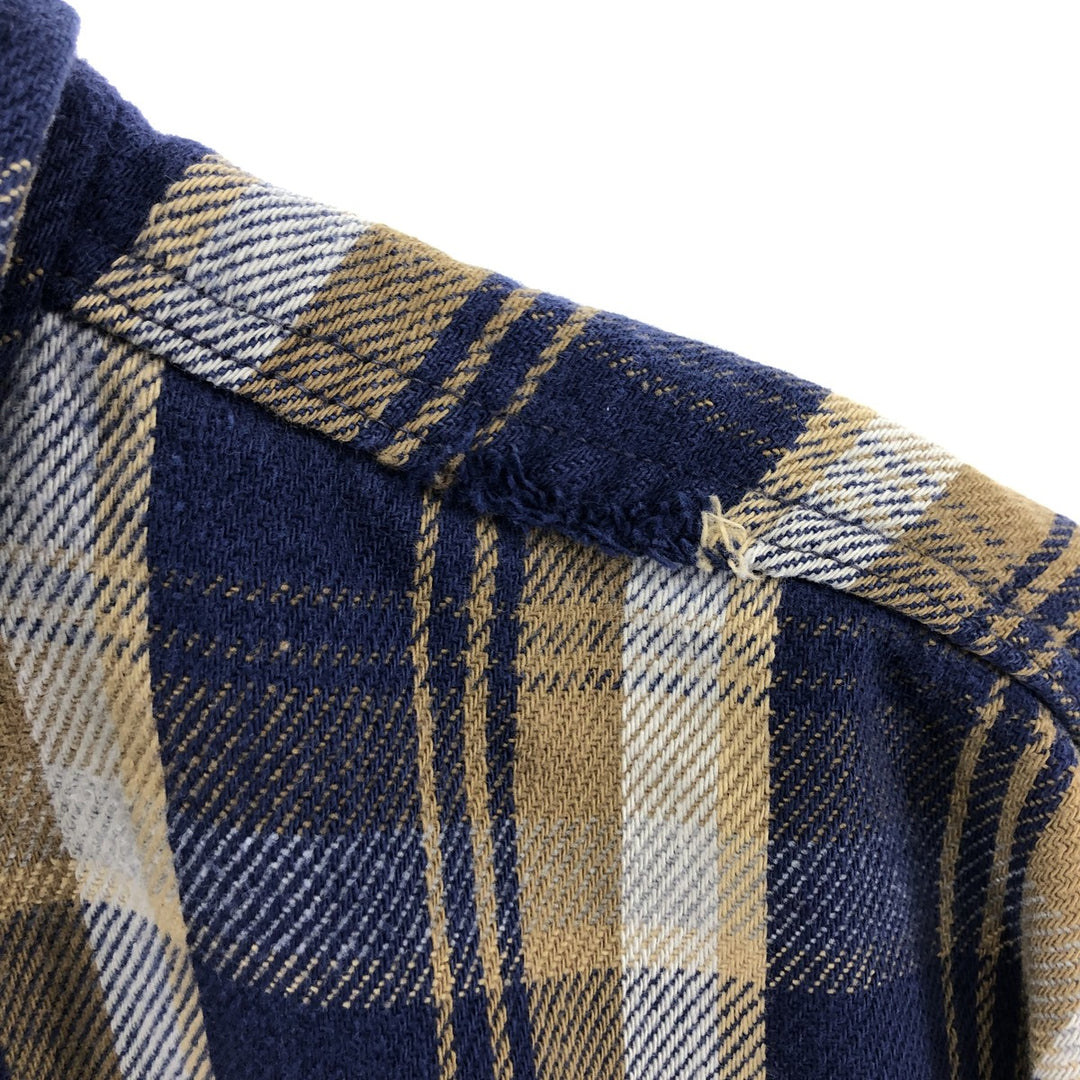 70s~80'S Five Brother Long Sleeve Heavy Flannel Check Shirt Made in USA Men's XL Vintage /eaa524055