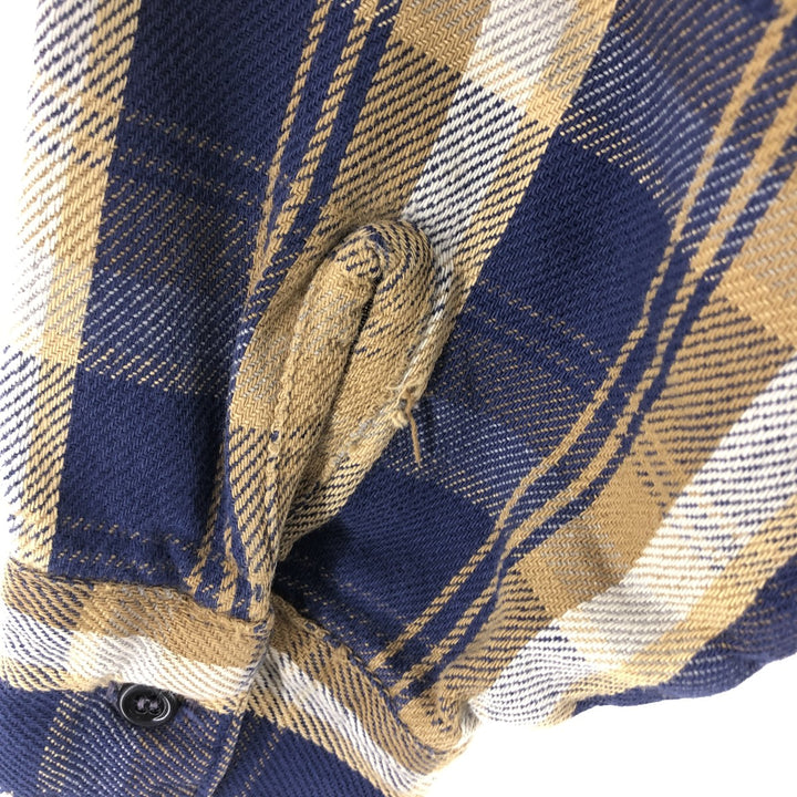70s~80'S Five Brother Long Sleeve Heavy Flannel Check Shirt Made in USA Men's XL Vintage /eaa524055