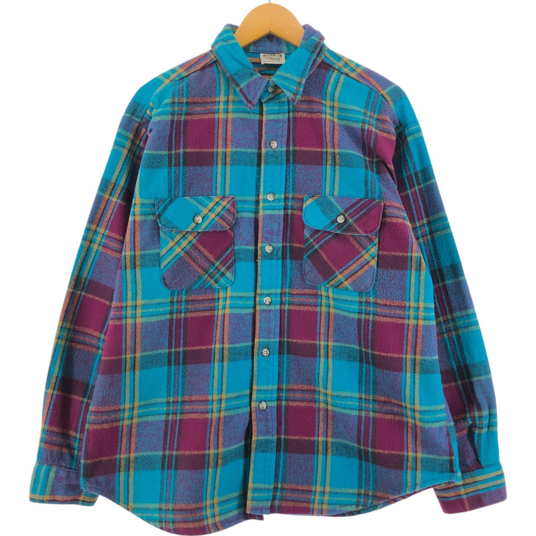 90'S Five Brother Long Sleeve Flannel Check Shirt Men's XL Vintage /eaa524056