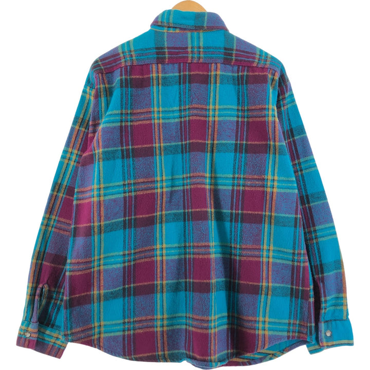 90'S Five Brother Long Sleeve Flannel Check Shirt Men's XL Vintage /eaa524056