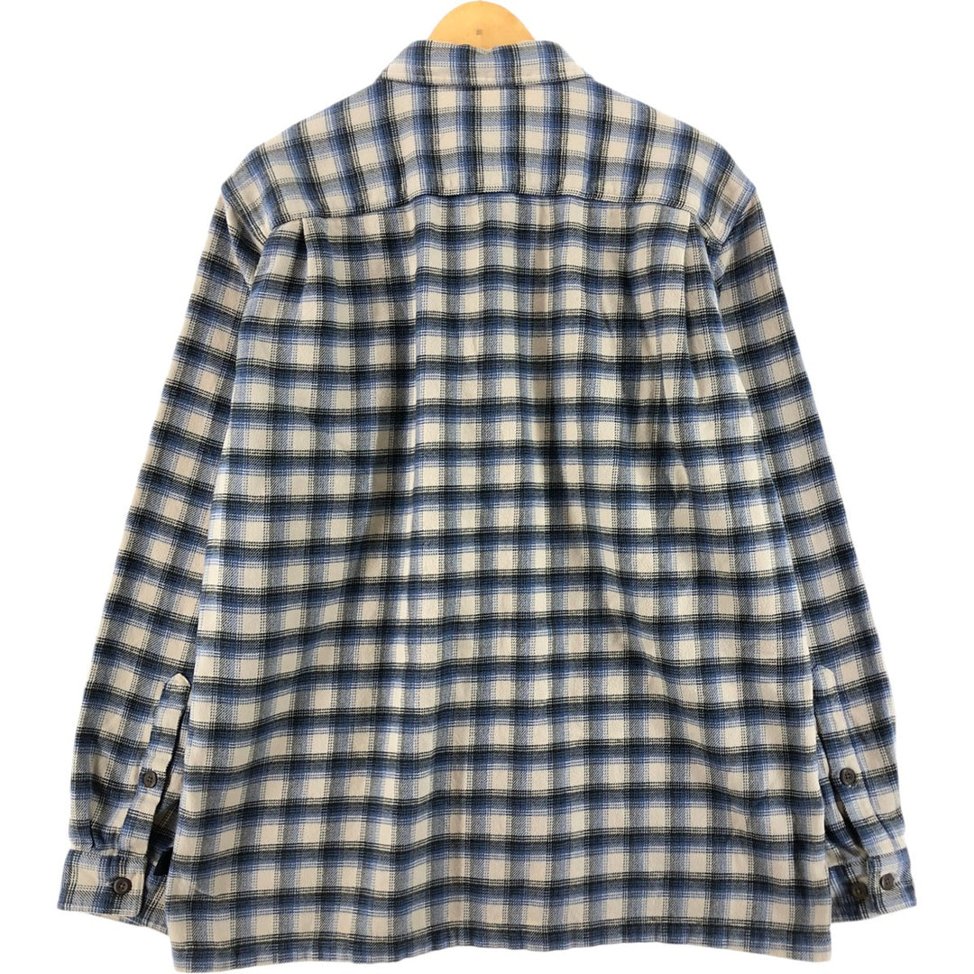 Patagonia ORGANIC COTTON Organic Cotton Long Sleeve Flannel Check Shirt Men's L Size / eaa524069