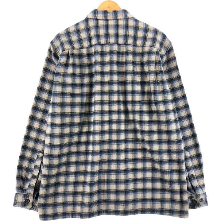 Patagonia ORGANIC COTTON Organic Cotton Long Sleeve Flannel Check Shirt Men's L Size / eaa524069