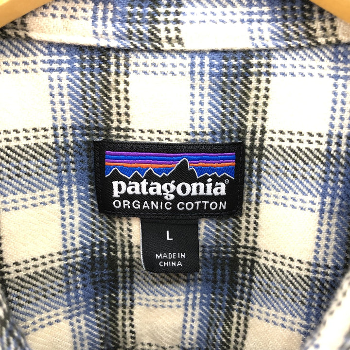 Patagonia ORGANIC COTTON Organic Cotton Long Sleeve Flannel Check Shirt Men's L Size / eaa524069