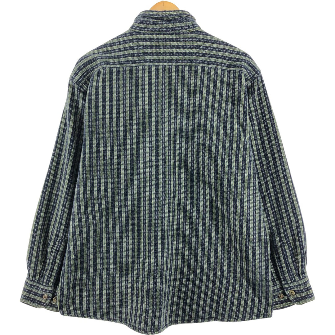 90'S Five Brother Long Sleeve Flannel Check Shirt Men's XL Size Flap Pocket Vintage /eaa524087