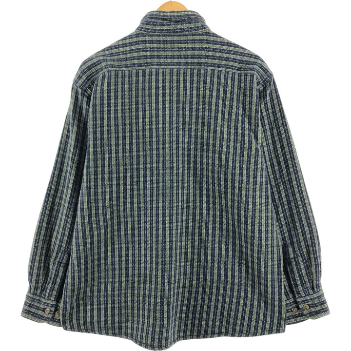 90'S Five Brother Long Sleeve Flannel Check Shirt Men's XL Size Flap Pocket Vintage /eaa524087