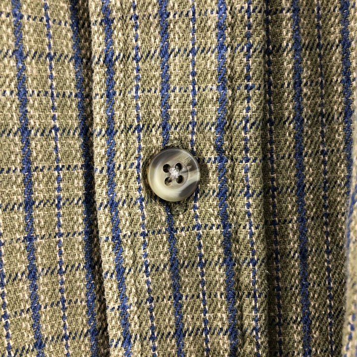 CLUB ROOM Long Sleeve Light Flannel Check Shirt, Men's Size XL cotton Beige type Vintage Second Hand