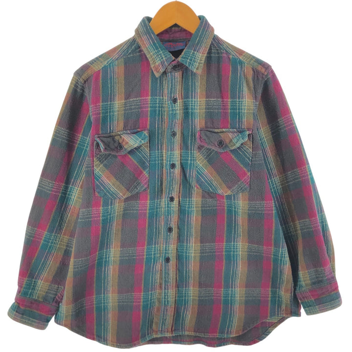 ~90'S Dakota DAKOTA Long Sleeve Heavy Flannel Check Shirt Men's L Size Vintage /eaa524141