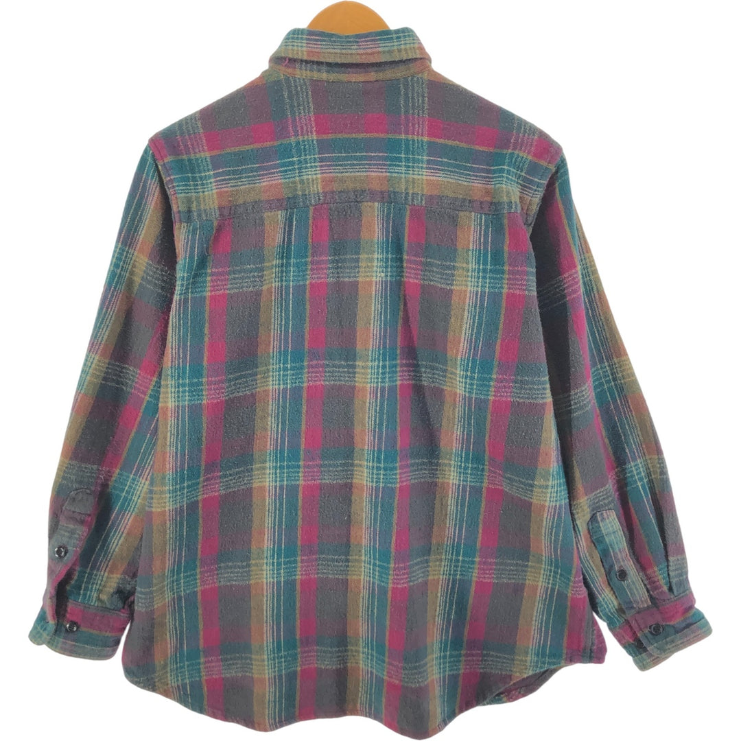 ~90'S Dakota DAKOTA Long Sleeve Heavy Flannel Check Shirt Men's L Size Vintage /eaa524141