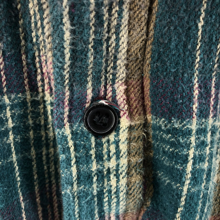 ~90'S Dakota DAKOTA Long Sleeve Heavy Flannel Check Shirt Men's L Size Vintage /eaa524141