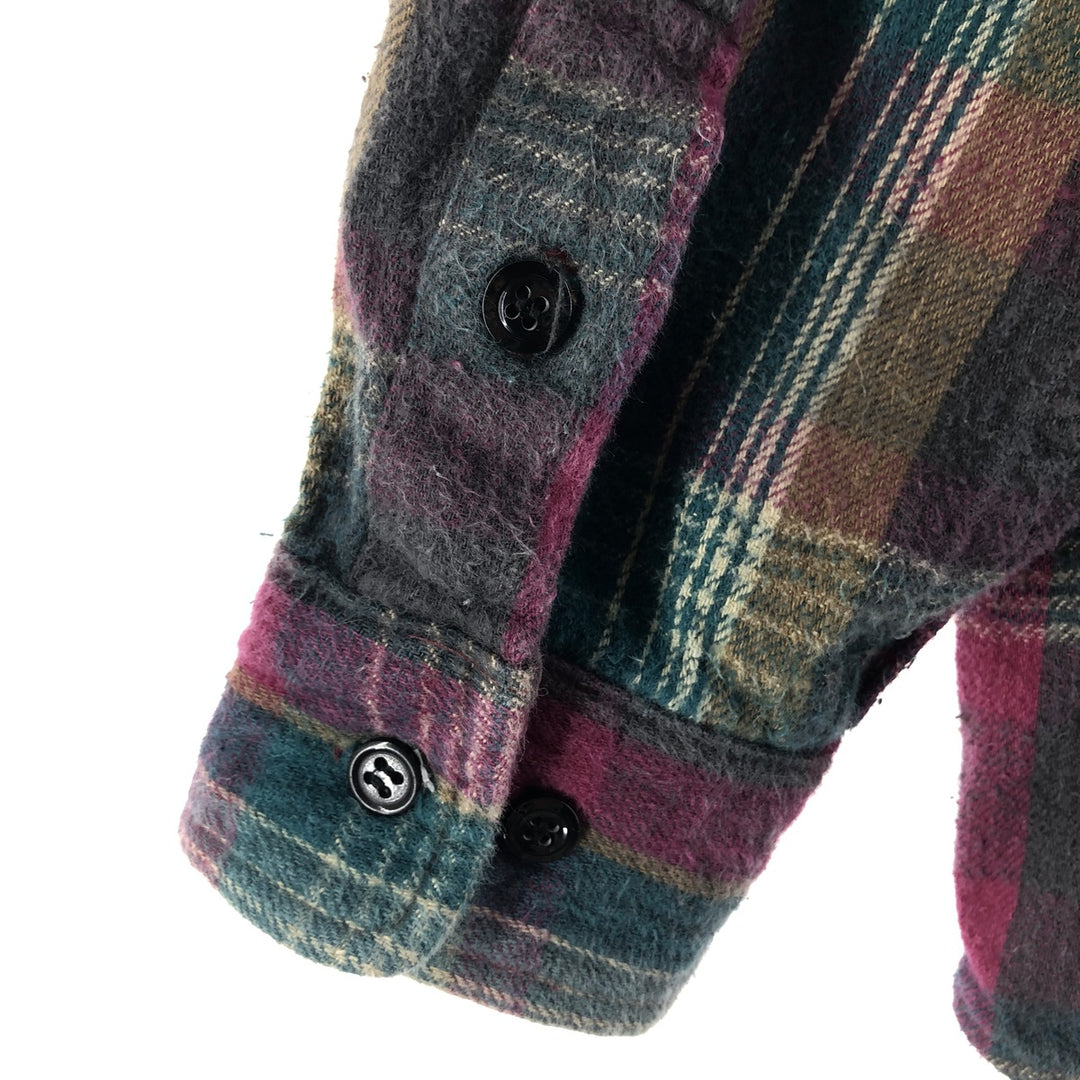 ~90'S Dakota DAKOTA Long Sleeve Heavy Flannel Check Shirt Men's L Size Vintage /eaa524141