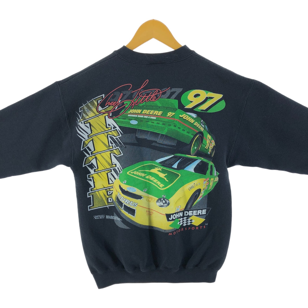 Vintage 90'S Tultex NASCAR print sweatshirt, Made in USA, Men's size M cotton black type Vintage Second Hand