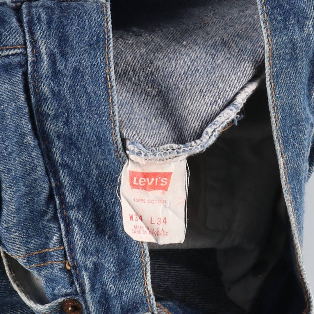 90'S Levi's 501-0115 Straight Denim Pants Made in USA Men's W34 Vintage cotton blue type Vintage Second Hand