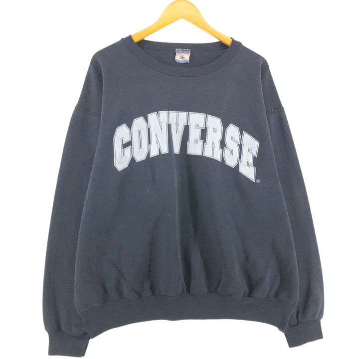 Vintage 90'S Converse print sweatshirt, men's size XXL unclear black type Vintage Second Hand