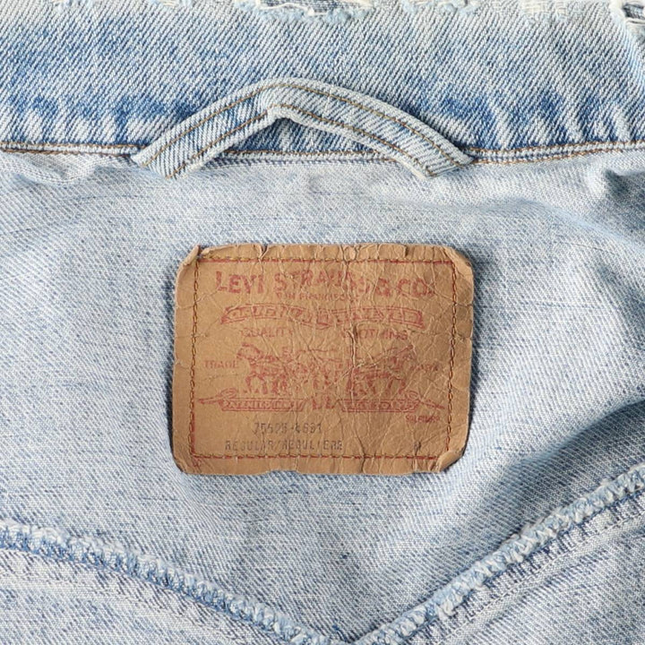90s-00'S Levi's 75525-4891 Denim Jacket, Made in Canada, Men's Size M (approx.), Vintage. unclear blue type Vintage Second Hand