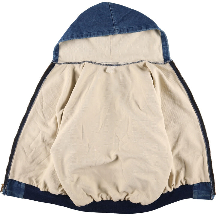 60s~ Vintage denim hoodie made in USA, men's XL size /eaa524500