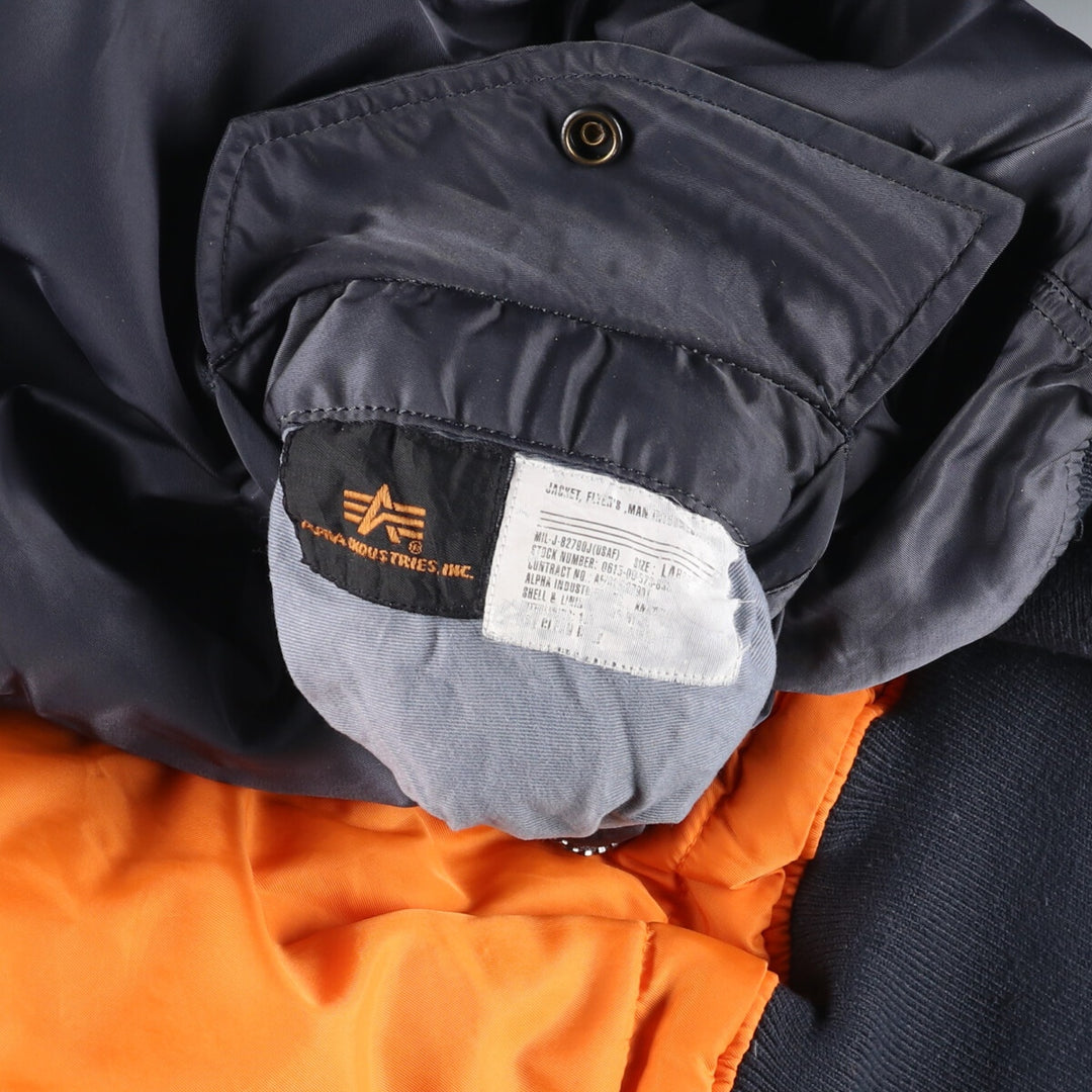 90'S civilian Alpha MA-1 type military flight jacket, men's size L, vintage /eaa524502