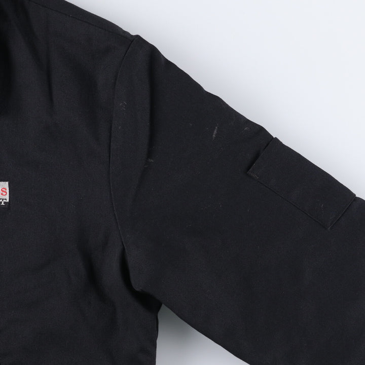 Dickies padded work jacket, men's size L polyester black type Vintage Second Hand