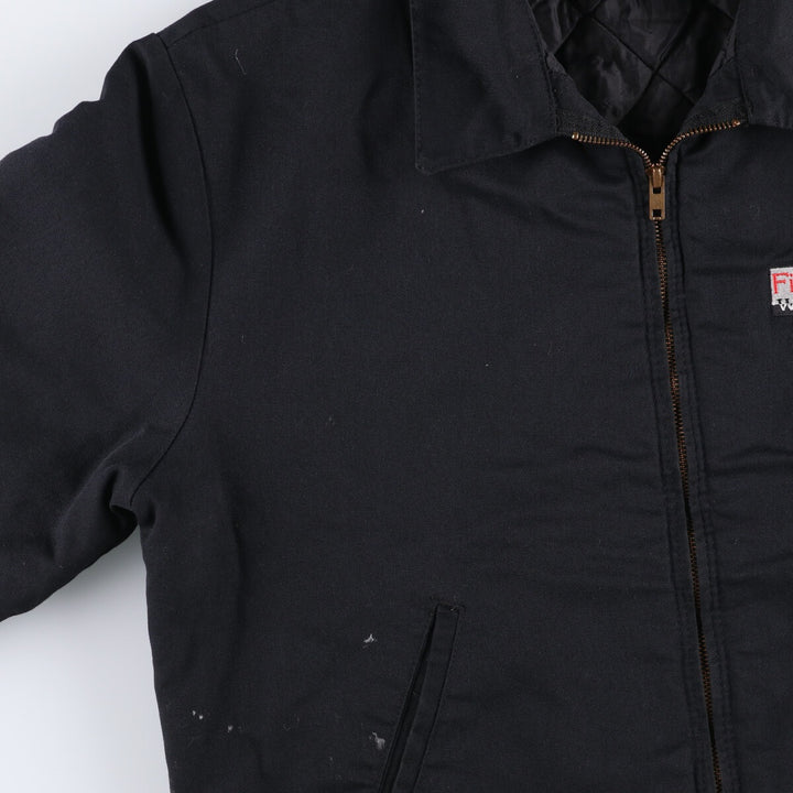 Dickies padded work jacket, men's size L polyester black type Vintage Second Hand
