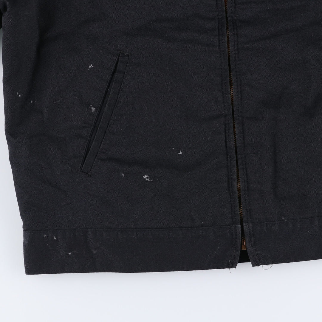 Dickies padded work jacket, men's size L polyester black type Vintage Second Hand