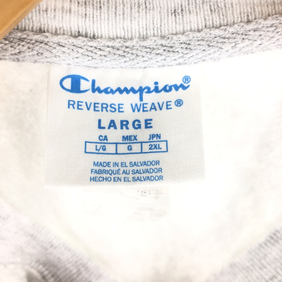 Champion REVERSE WEAVE Reverse Weave College Sweatshirt Trainer Men's L size cotton gray type Vintage Second Hand