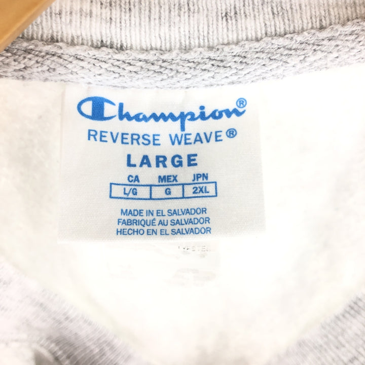 Champion REVERSE WEAVE Reverse Weave College Sweatshirt Trainer Men's L size cotton gray type Vintage Second Hand
