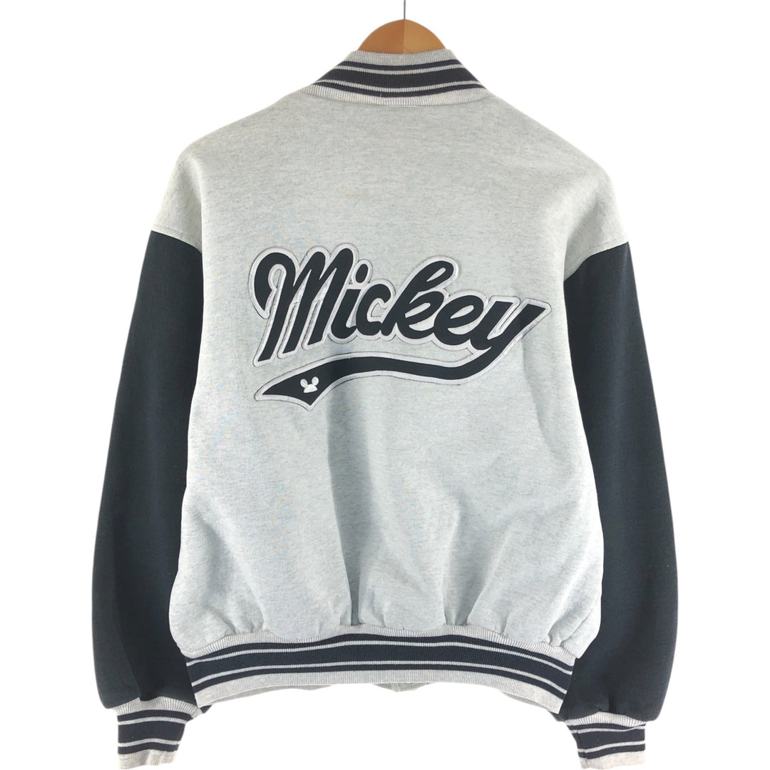90'S Mickey and Co. varsity sweatshirt, men's size L, vintage unclear gray type Vintage Second Hand