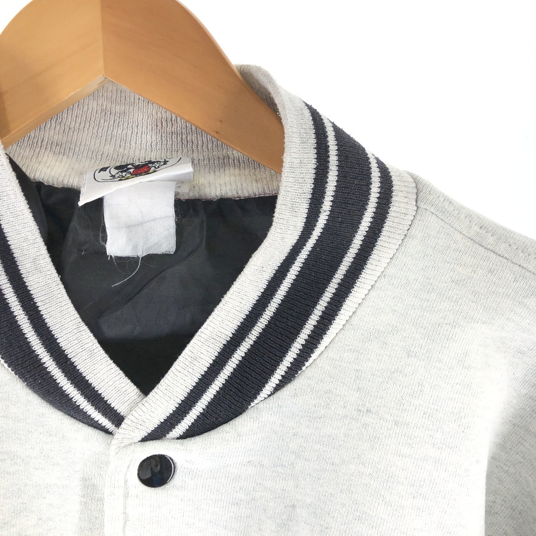 90'S Mickey and Co. varsity sweatshirt, men's size L, vintage unclear gray type Vintage Second Hand