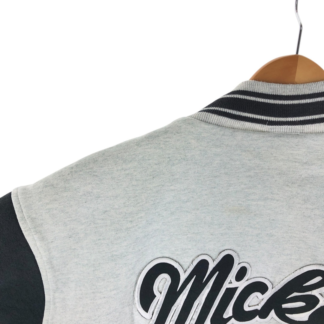 90'S Mickey and Co. varsity sweatshirt, men's size L, vintage unclear gray type Vintage Second Hand