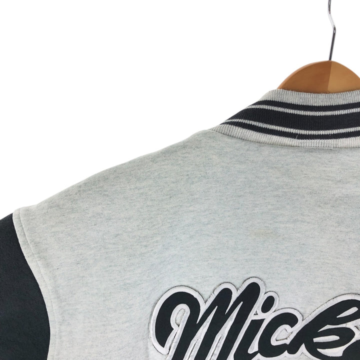 90'S Mickey and Co. varsity sweatshirt, men's size L, vintage unclear gray type Vintage Second Hand