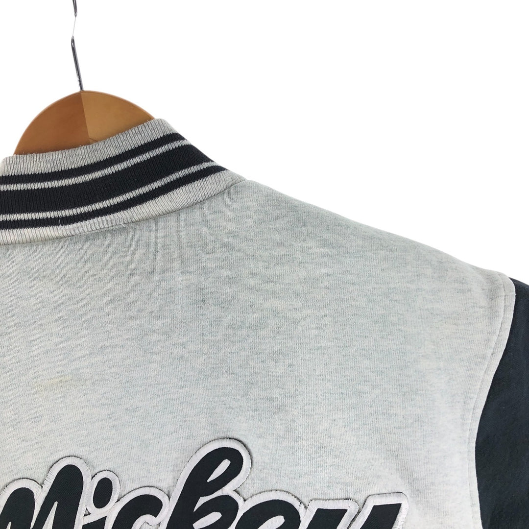 90'S Mickey and Co. varsity sweatshirt, men's size L, vintage unclear gray type Vintage Second Hand
