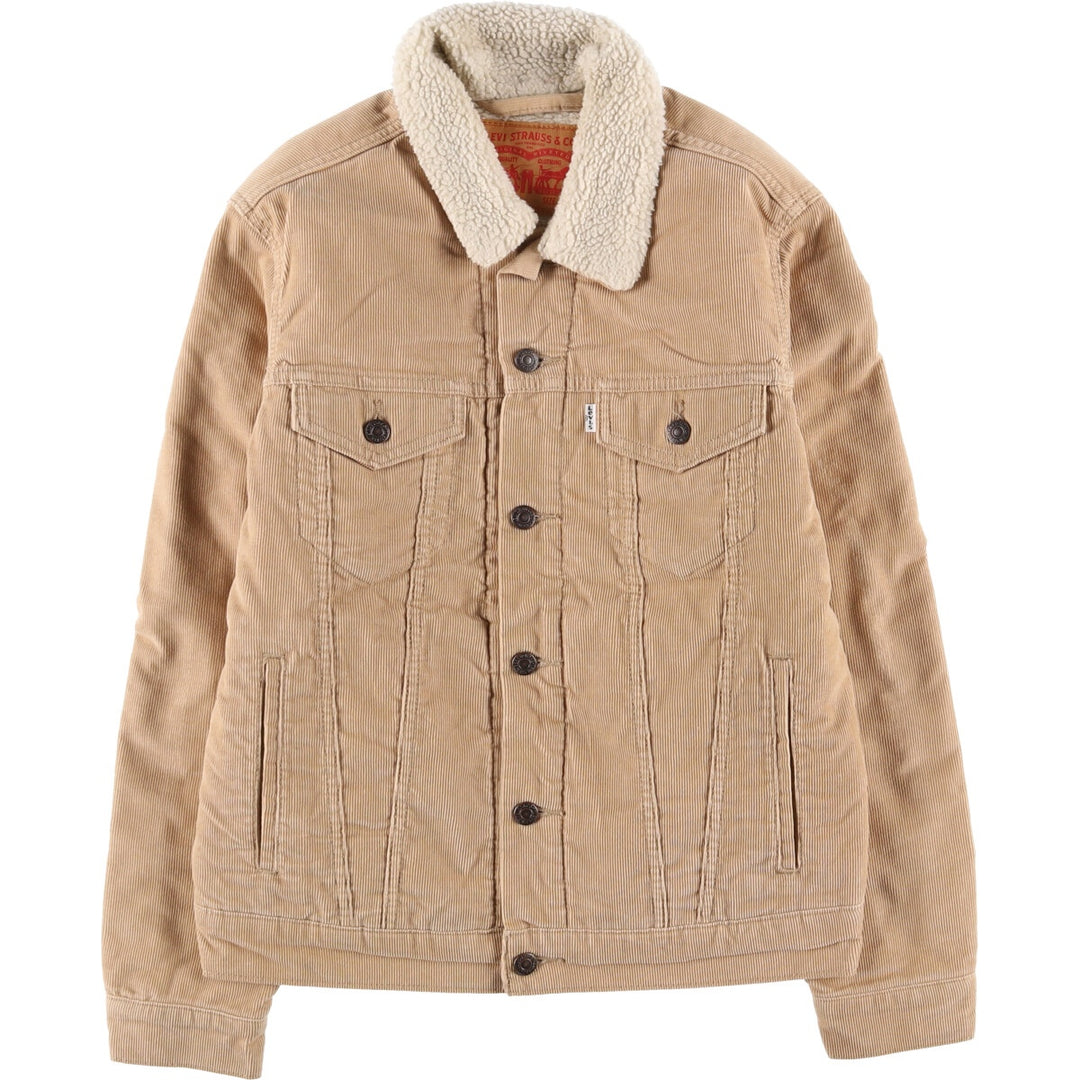 Levi's Corduroy Boa Jacket, Women's, Size M cotton Beige type Vintage Second Hand