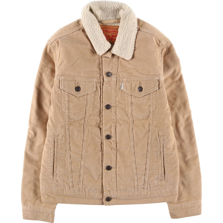Levi's Corduroy Boa Jacket, Women's, Size M cotton Beige type Vintage Second Hand