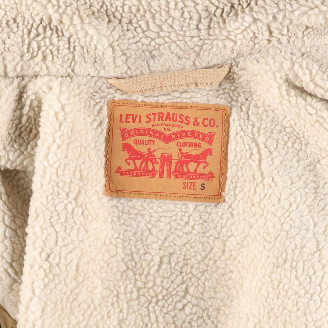 Levi's Corduroy Boa Jacket, Women's, Size M cotton Beige type Vintage Second Hand