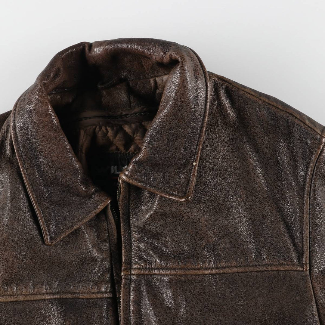 WILSONS Swing Top Type Leather Blouson Men's XL genuine leather brown type Vintage Second Hand