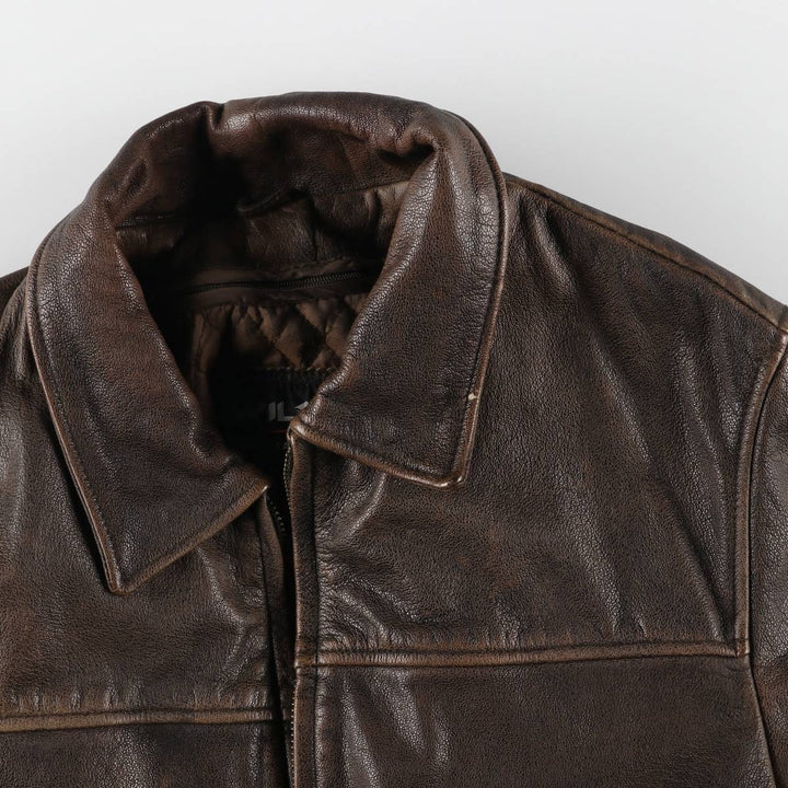 WILSONS Swing Top Type Leather Blouson Men's XL genuine leather brown type Vintage Second Hand