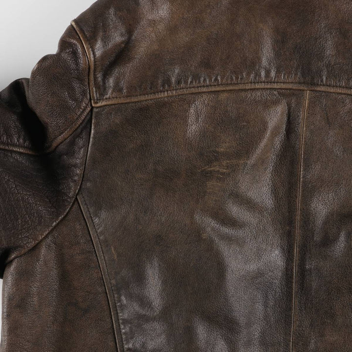 WILSONS Swing Top Type Leather Blouson Men's XL genuine leather brown type Vintage Second Hand