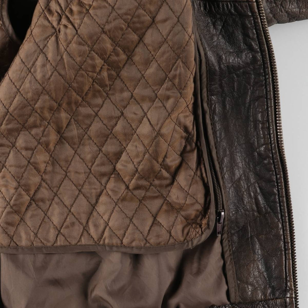 WILSONS Swing Top Type Leather Blouson Men's XL genuine leather brown type Vintage Second Hand