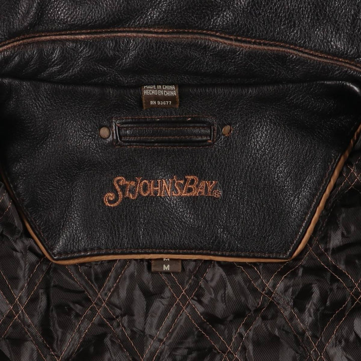 ST JOHN'S BAY Swing top type padded leather blouson Men's M size / eaa524632