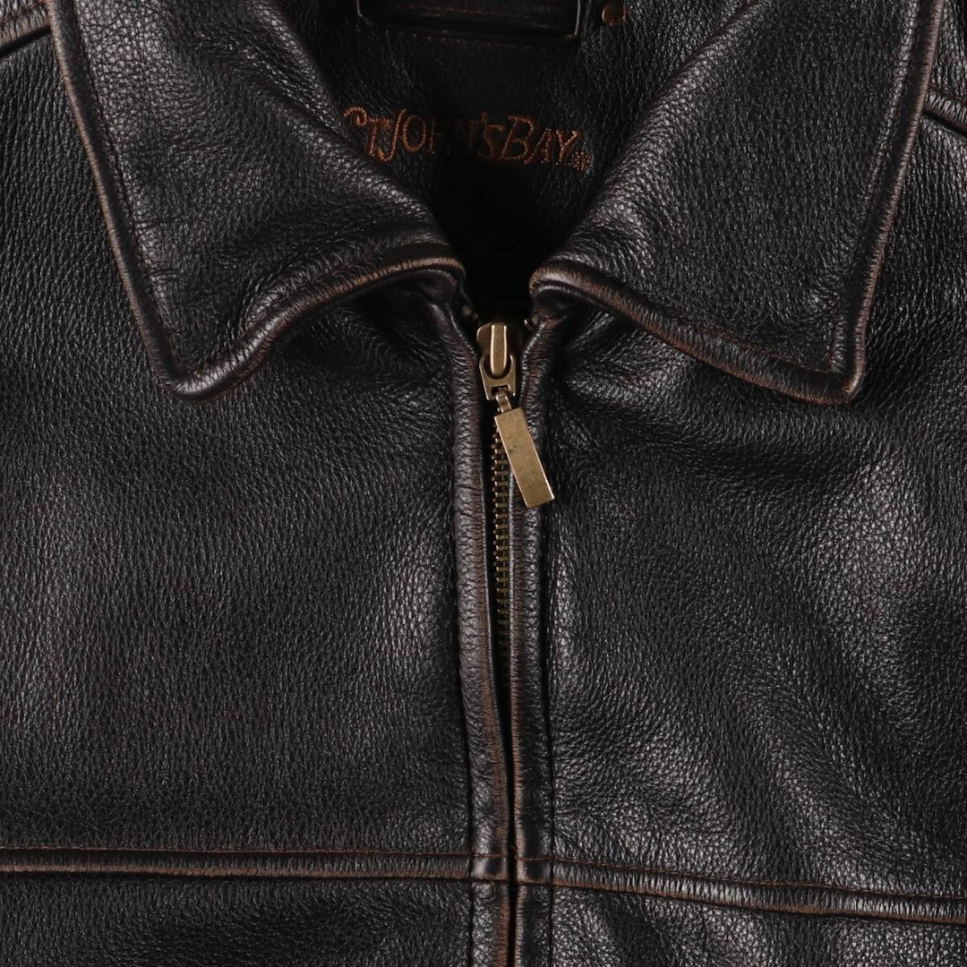 ST JOHN'S BAY Swing top type padded leather blouson Men's M size / eaa524632