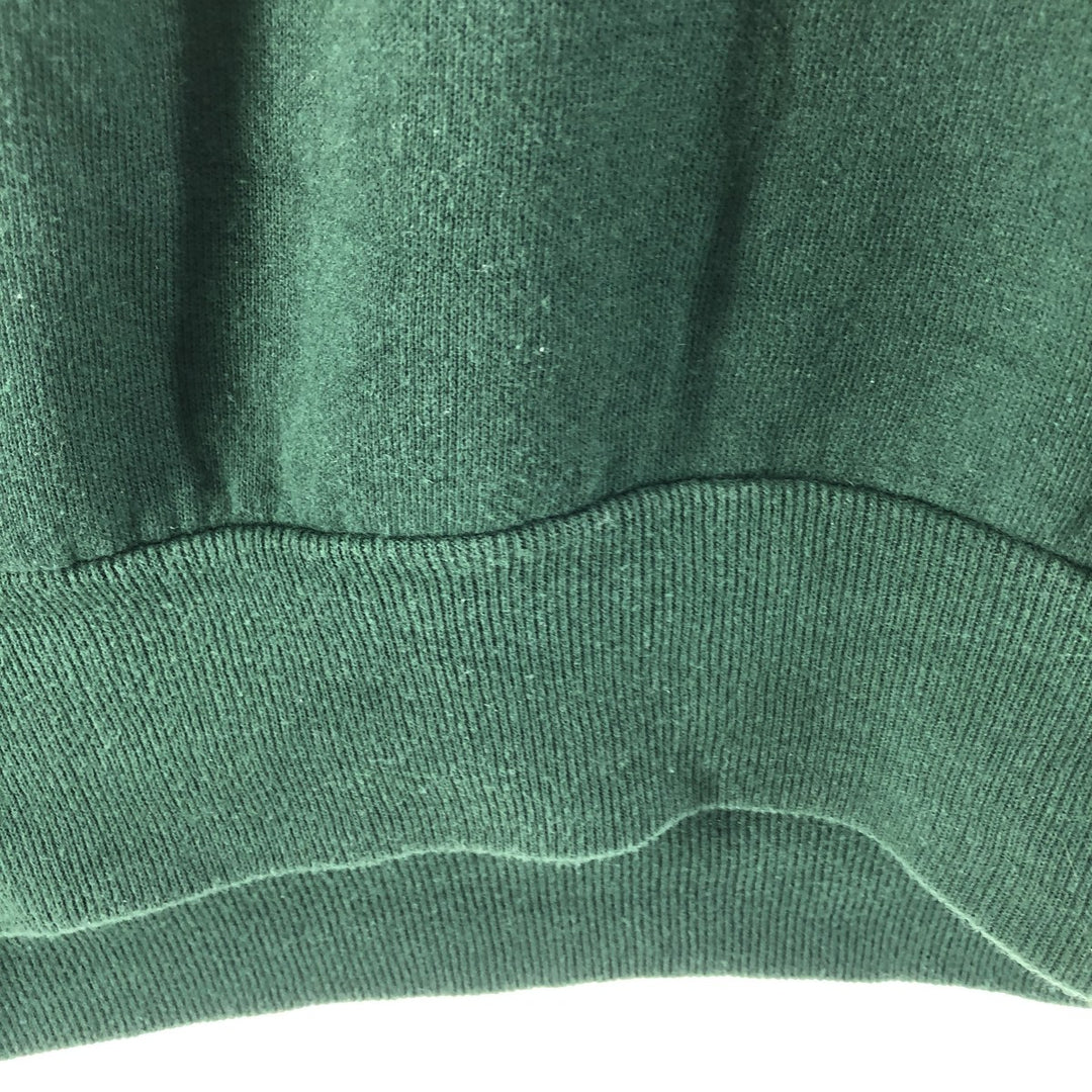 Vintage 80s-90'S Jerzees plain blank sweatshirt, made in the USA, men's size XL cotton green type Vintage Second Hand