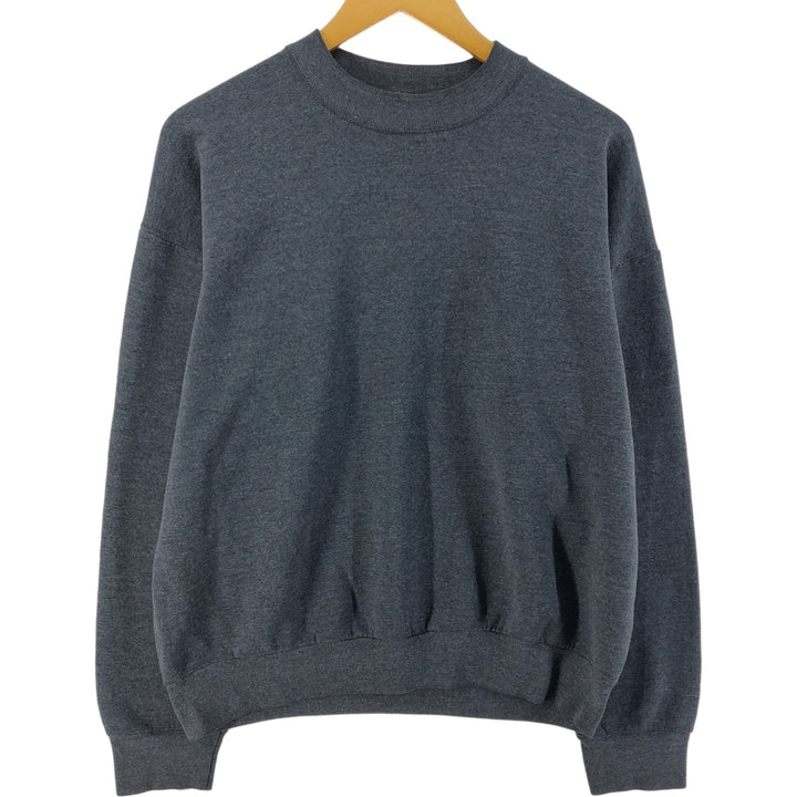 90'S Fruit of the Loom plain blank sweatshirt, made in the USA, men's size L, vintage cotton gray type Vintage Second Hand