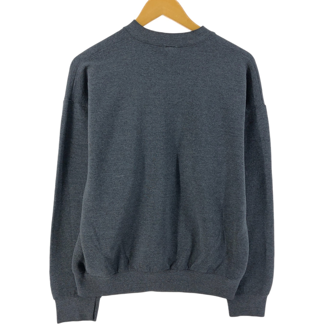 90'S Fruit of the Loom plain blank sweatshirt, made in the USA, men's size L, vintage cotton gray type Vintage Second Hand