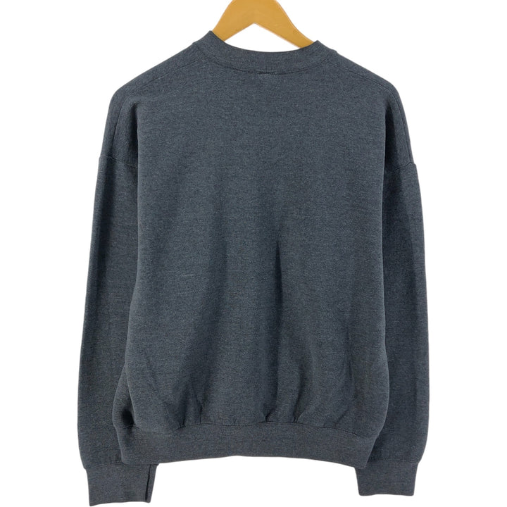 90'S Fruit of the Loom plain blank sweatshirt, made in the USA, men's size L, vintage cotton gray type Vintage Second Hand