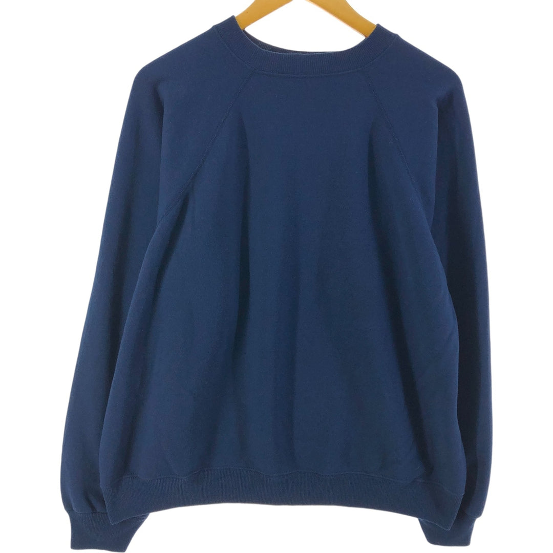 Vintage 90'S Hanes SPORT plain blank sweatshirt, made in the USA, men's size XL cotton navy blue type Vintage Second Hand