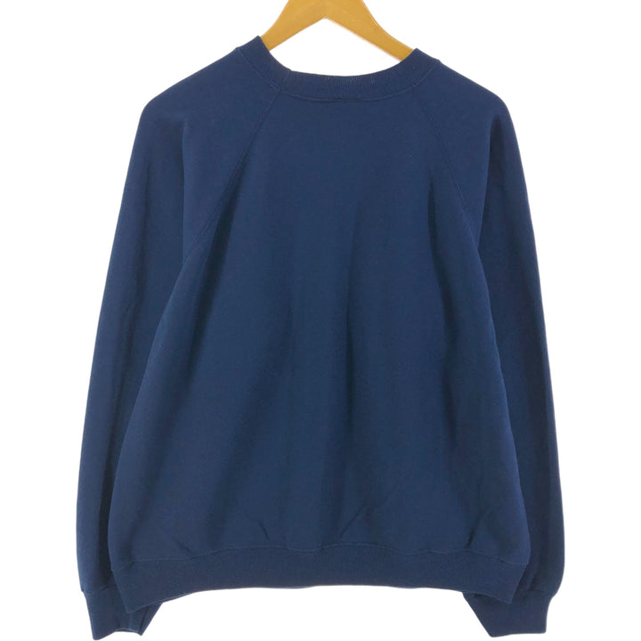 Vintage 90'S Hanes SPORT plain blank sweatshirt, made in the USA, men's size XL cotton navy blue type Vintage Second Hand