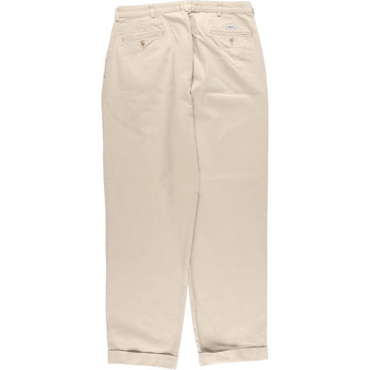 Ralph Lauren POLO RALPH LAUREN Two-pleat chino pants for men, size W35 cotton Beige type Vintage Second Hand