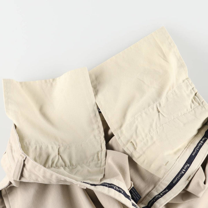 Ralph Lauren POLO RALPH LAUREN Two-pleat chino pants for men, size W35 cotton Beige type Vintage Second Hand