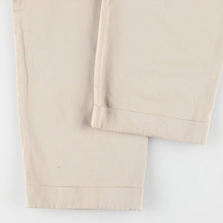 Ralph Lauren POLO RALPH LAUREN Two-pleat chino pants for men, size W35 cotton Beige type Vintage Second Hand